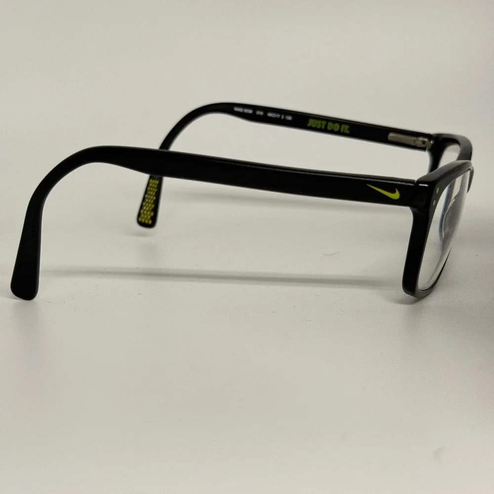 Nike 5538 010 Black Eyeglasses Frames 49-17-135 Just Do‎ It Logo Rectangle Kids